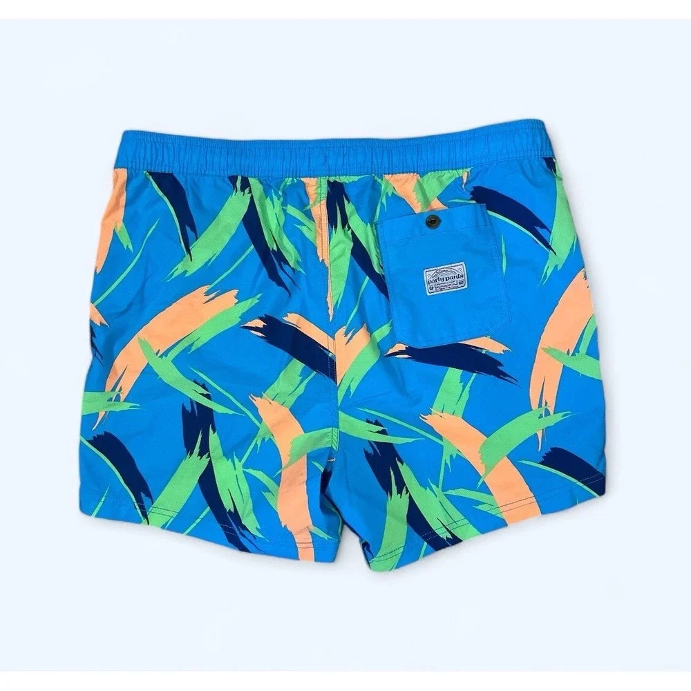 Party Pants Swim Trunks Tropical drawstring shorts 2X NEW!